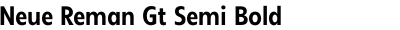 Neue Reman Gt Semi Bold Condensed